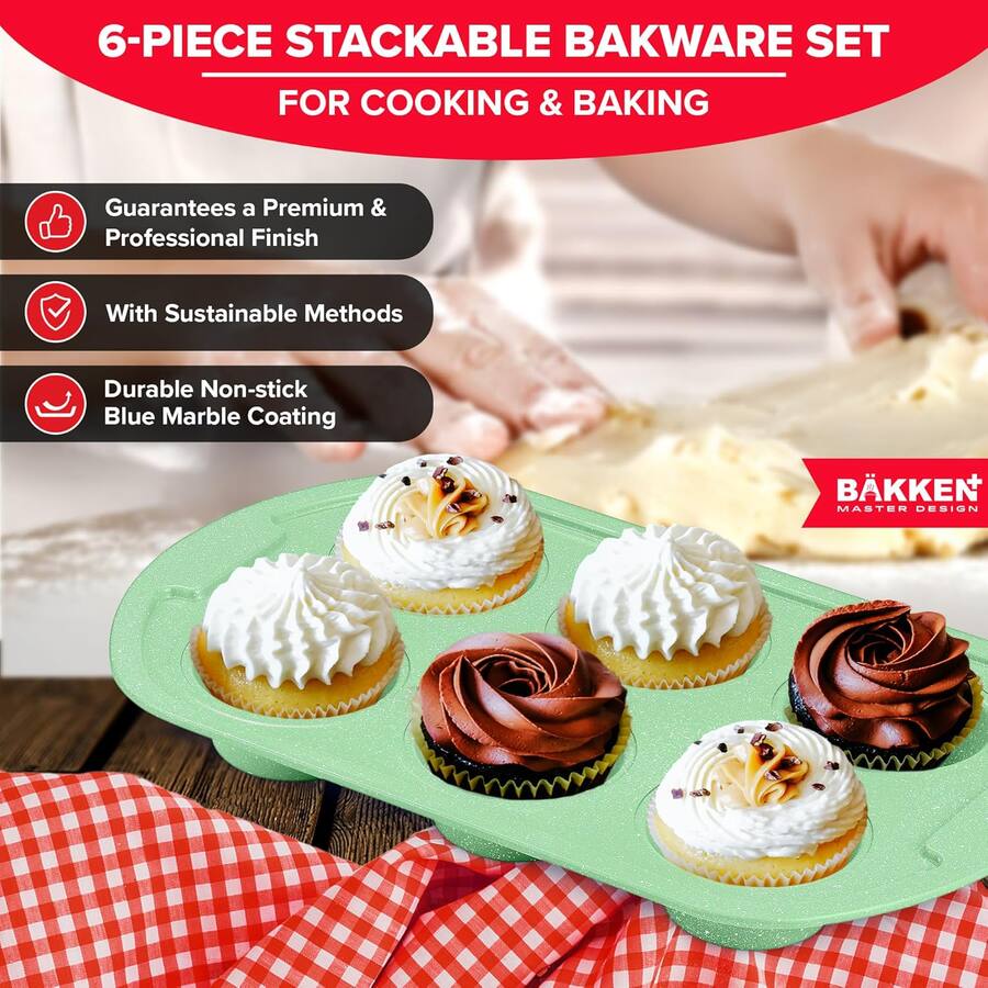 Bakken Swiss 10 Piece Nonstick Carbon Steel Bakeware Set, Oven Safe to ...