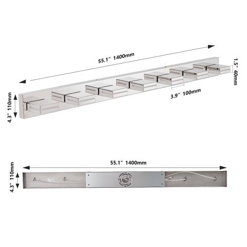 110mm 4.3" 55.1" 1400mm 3.9" 100mm 1.5" 40mm