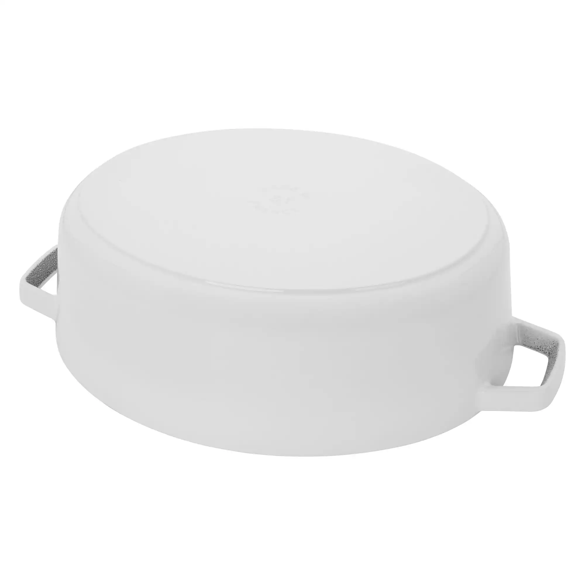 Alt View 5. Staub - Staub Cast Iron 6.25-qt Shallow Oval Dutch Oven - White - White.