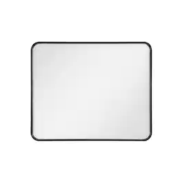 Elegant Decor - Contour Metal Rectangle Mirror 27x36 - Black