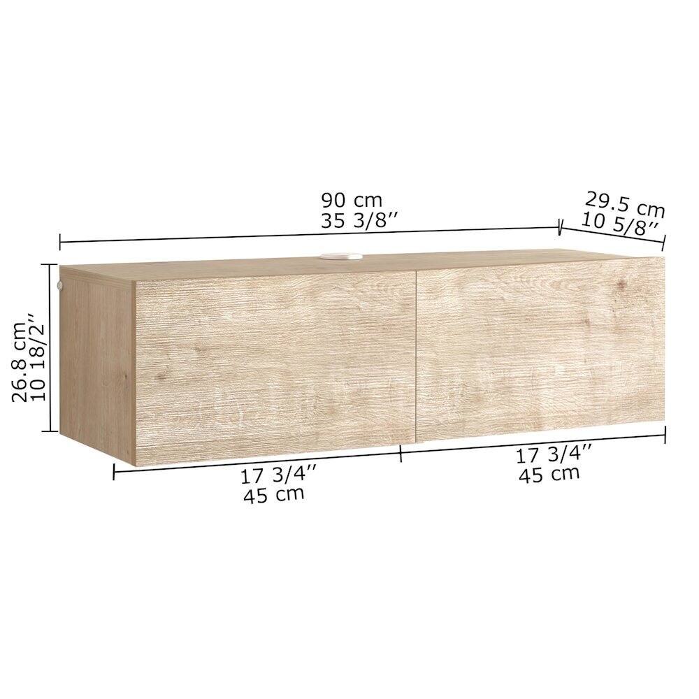 90 cm (35 3/8")  
29.5 cm (10 5/8")  
26.8 cm (10 1/2")  
17 3/4" (45 cm)  
17 3/4" (45 cm)
