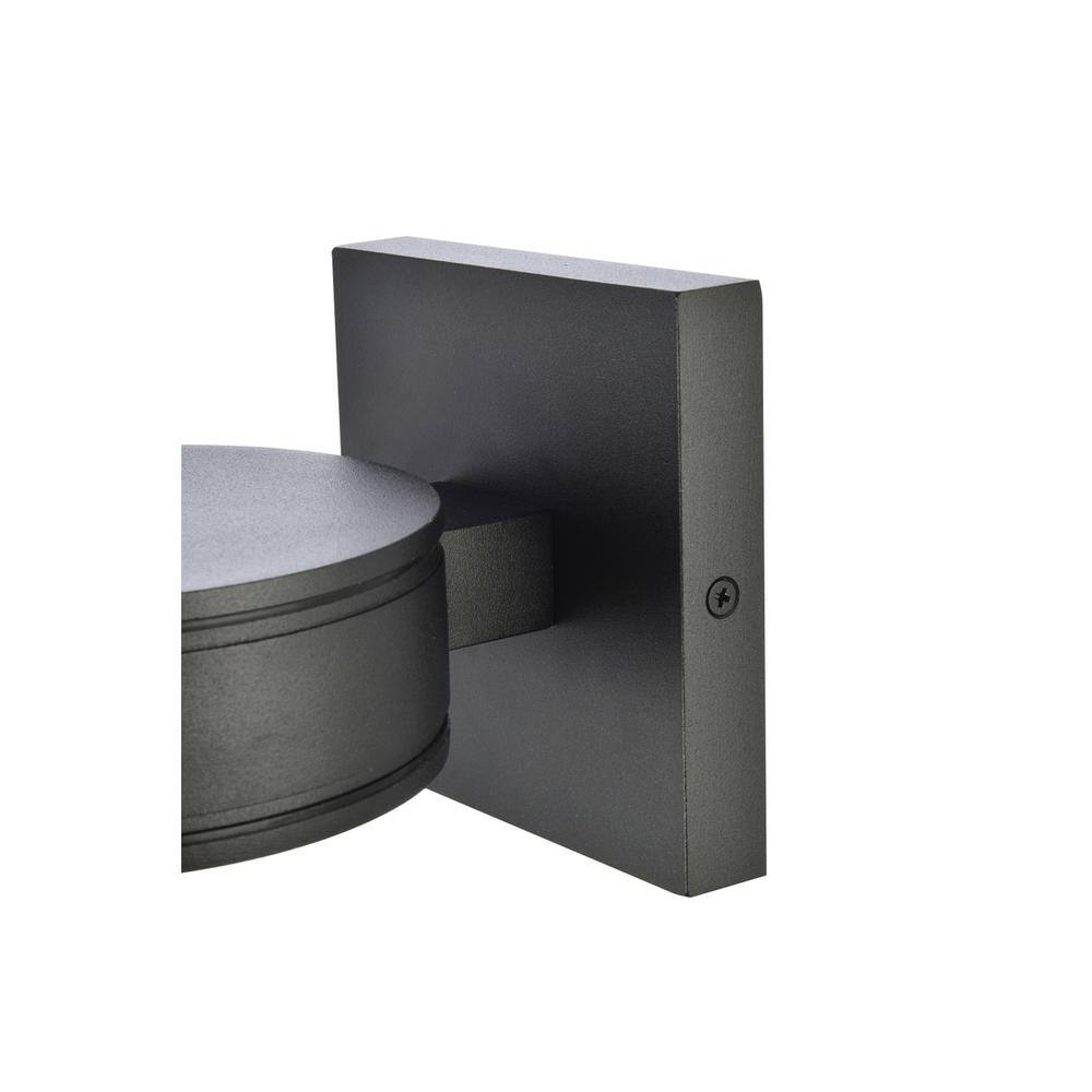 Angle. Living District - Raine Integrated LED wall sconce in black - Black.