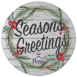 Jardine - Pennsylvania Quakers 20'' x 20'' Season's Greetings Circle - White