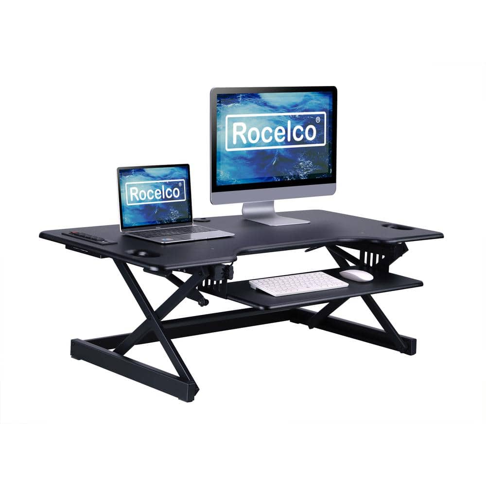 Rocelco - 46" Height Adjustable Standing Desk - Black