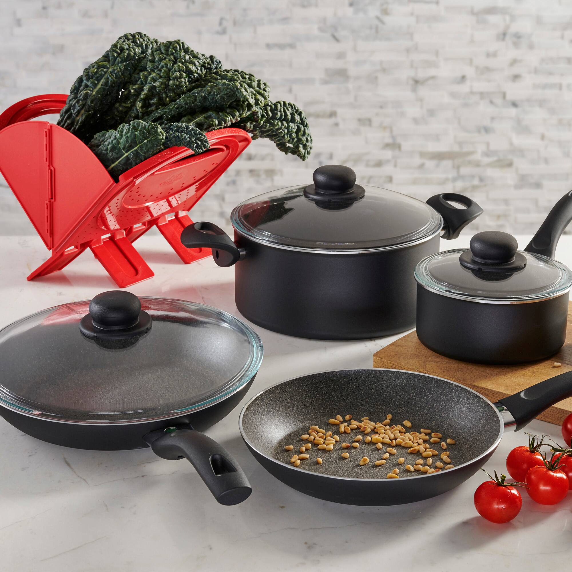 Alt View 3. Ballarini - BALLARINI Matera 12.5-inch Fry Pan With Lid - Aluminum.