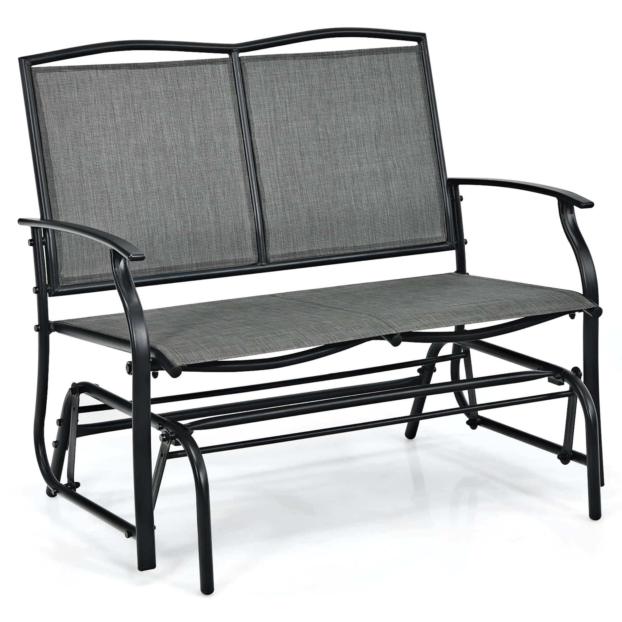Costway - Patio Glider Rocking Bench Double 2 Person Chair Loveseat Garden - Gray price history on PriceWatchPro