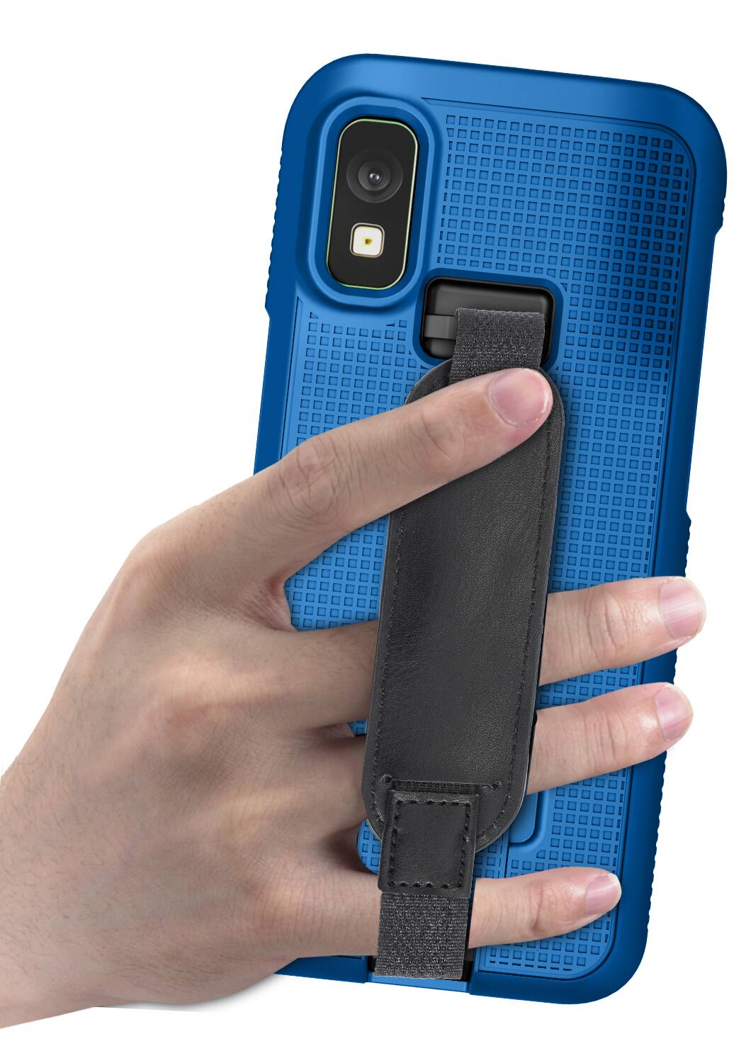 Alt View 7. Nakedcellphone - Case and Hand Strap Combo for Zebra TC501 Mobile Computer Scanner - Blue.