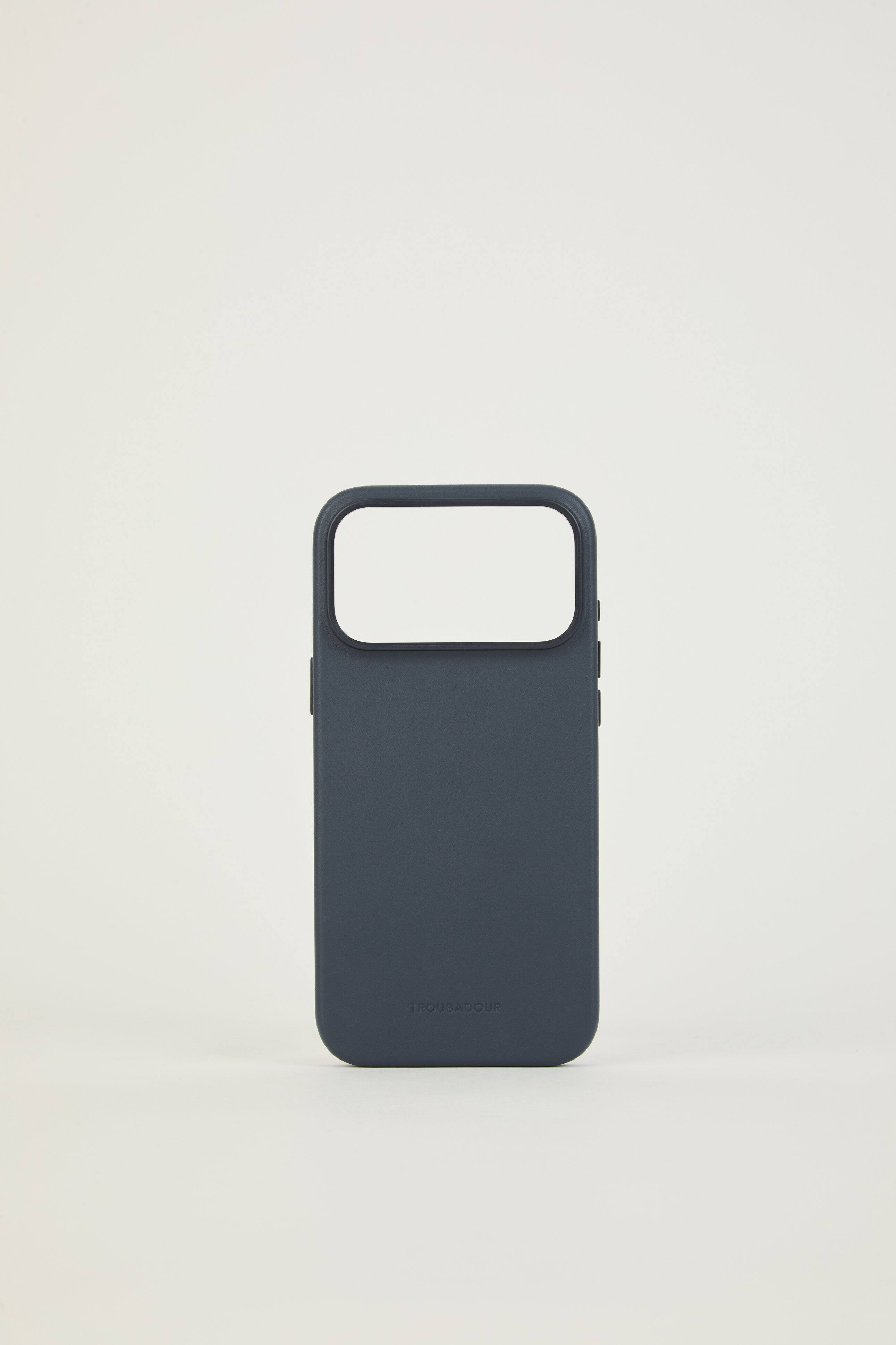 Angle. Troubadour - iPhone 18 Pro Max Leather Case - Basalt.