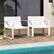 Alt View 1. Costway - Patio Chairs Set of 2 Weather-resistant Plastic Outdoor Armchairs - White.