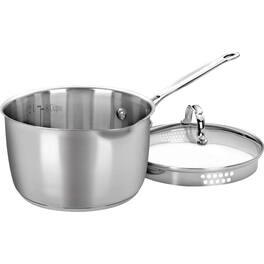 Cuisinart - Chef's Classic Stainless 3-Qt Cook and Pour Saucepan with Cover 7193-20P - Stainless Steel