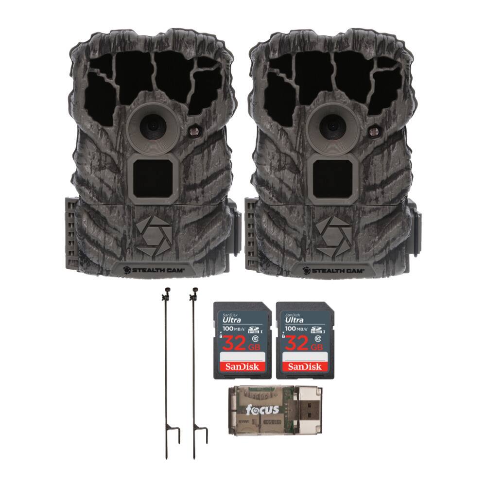 Stealth Cam - Browtine 14MP Trail Camera with Video (2-Pack) Bundle