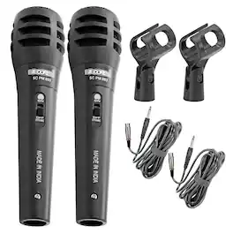 5 CORE - 5Core XLR Microphone Dynamic Mic Karaoke Singing Studio Mics Handheld Microfono - Black