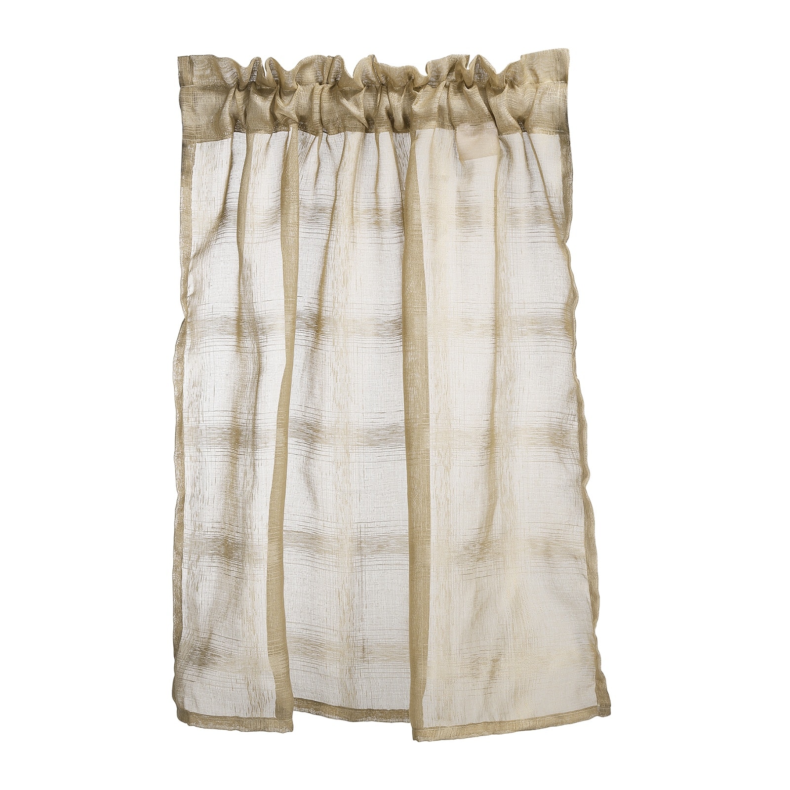 Unique Bargains - Window Valance Curtains, 29x24 Inch, Small Short Light Filtering Sheer for Bedroom Bathroom Living Room - Brown