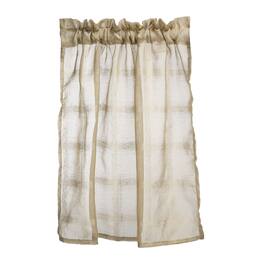 Unique Bargains - Window Valance Curtains, 29x24 Inch, Small Short Light Filtering Sheer for Bedroom Bathroom Living Room - Brown