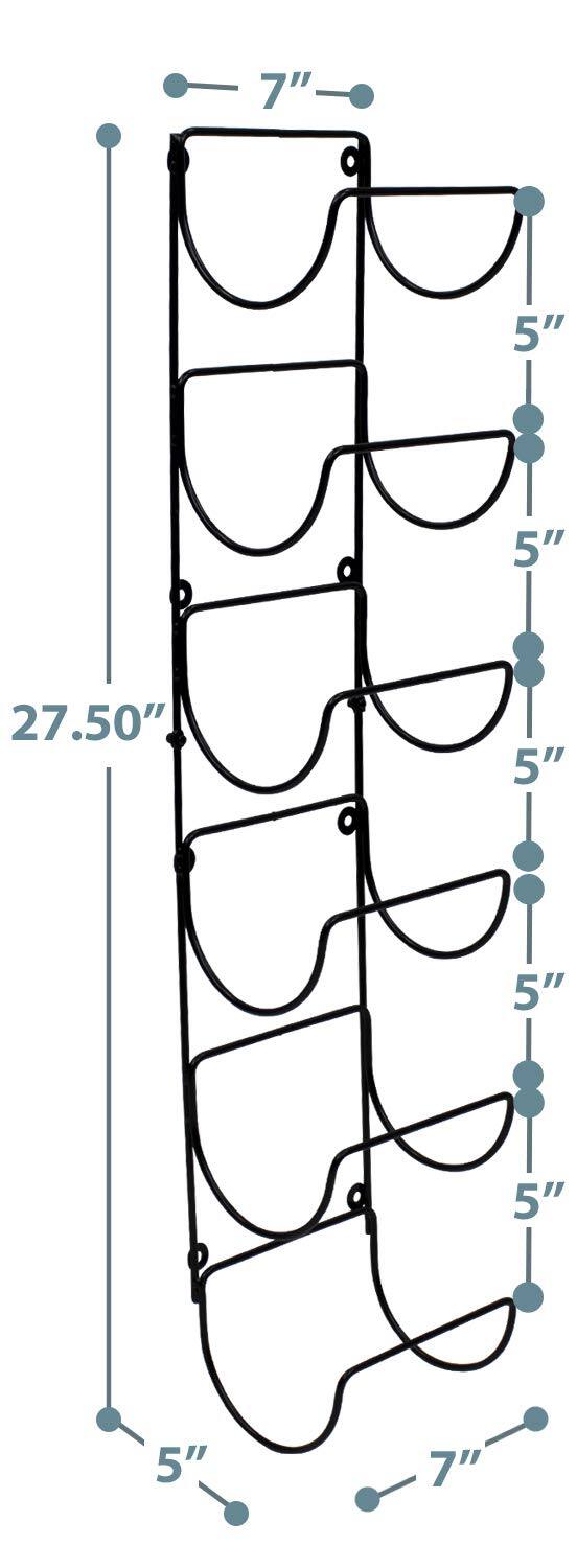 Alt View 3. Sorbus - Sorbus Towel Rack Wall Mount – 6 Compartments of Black Metal Bathroom Towel Holder Set - Bathroom Organizer, for Gym Spa - Black.