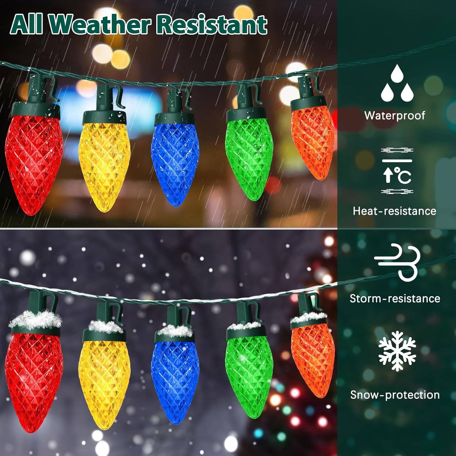 All Weather Resistant
Waterproof
Heat-resistance
Storm-resistance
Snow-protection