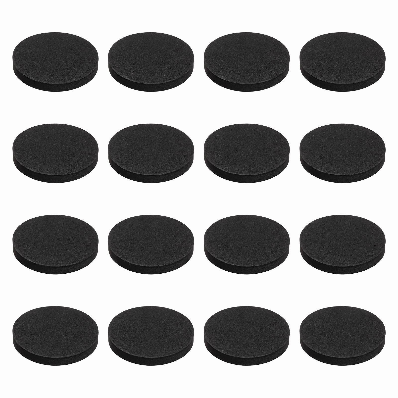 Front. Unique Bargains - Single Sided Speaker Isolation Pads 60x8mm Round EVA Acoustic Foam Anti-Vibration Feet for Speaker Subwoofer, 16pcs - Black.