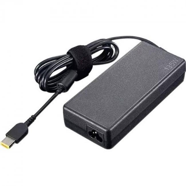 Lenovo - 135W AC Adapter (Slim Tip) - 135 W - 120 V AC, 230 V AC Input - Black - Black