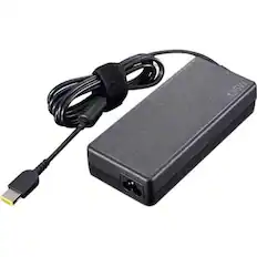 Front. Lenovo - Lenovo 135W AC Adapter (Slim Tip) - 135 W - 120 V AC, 230 V AC Input - Black - Black.