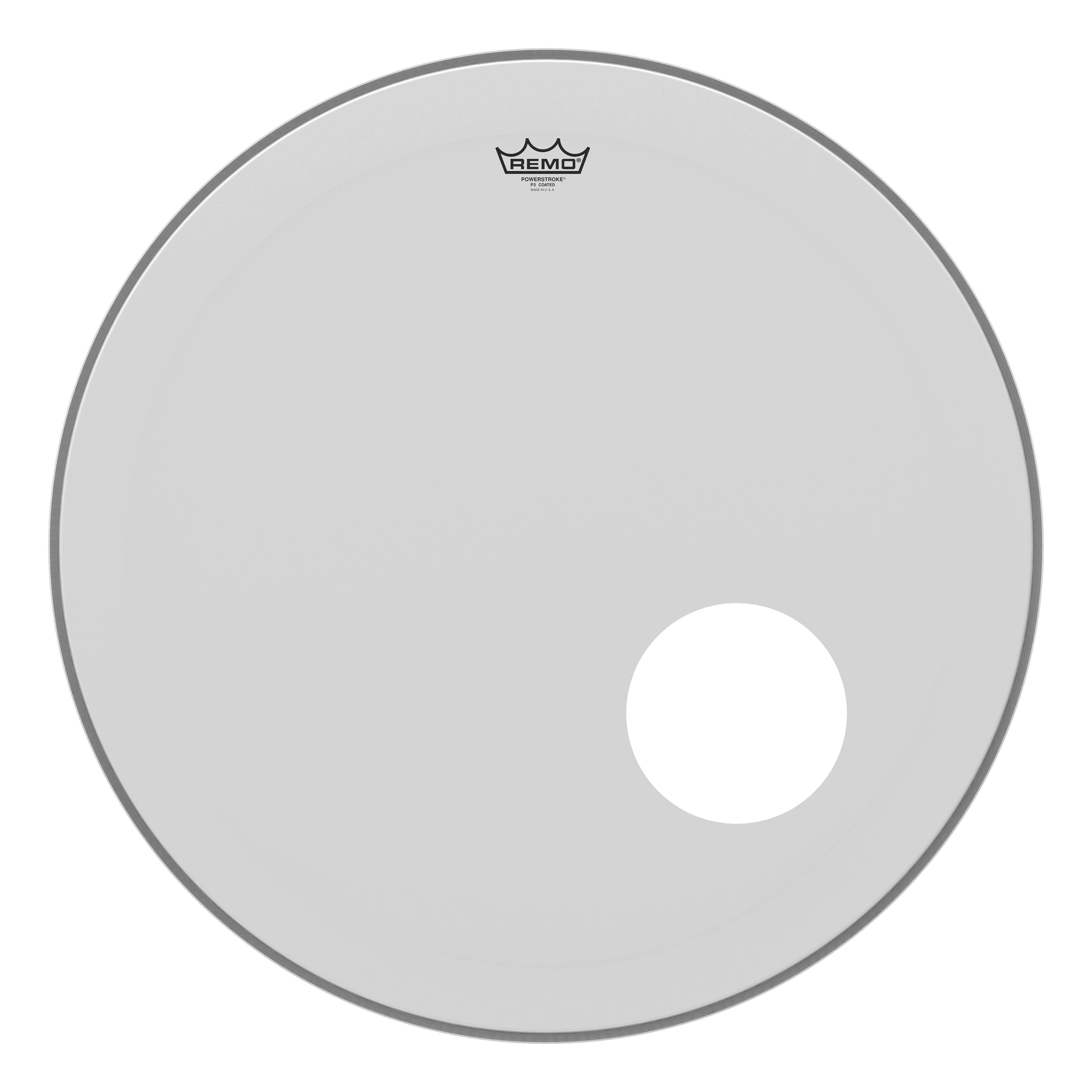 Remo - Bass, Powerstroke 3, Coated, 24 Diameter, No Stripe, 5.25 Offset Hole price history on PriceWatchPro