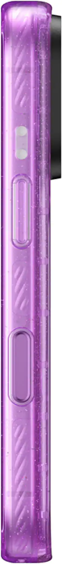 Left. CASETiFY - Impact Case MagSafe Compatible for Apple iPhone 18 Pro Max and 17 Pro Max Devices - Glitter Purple.