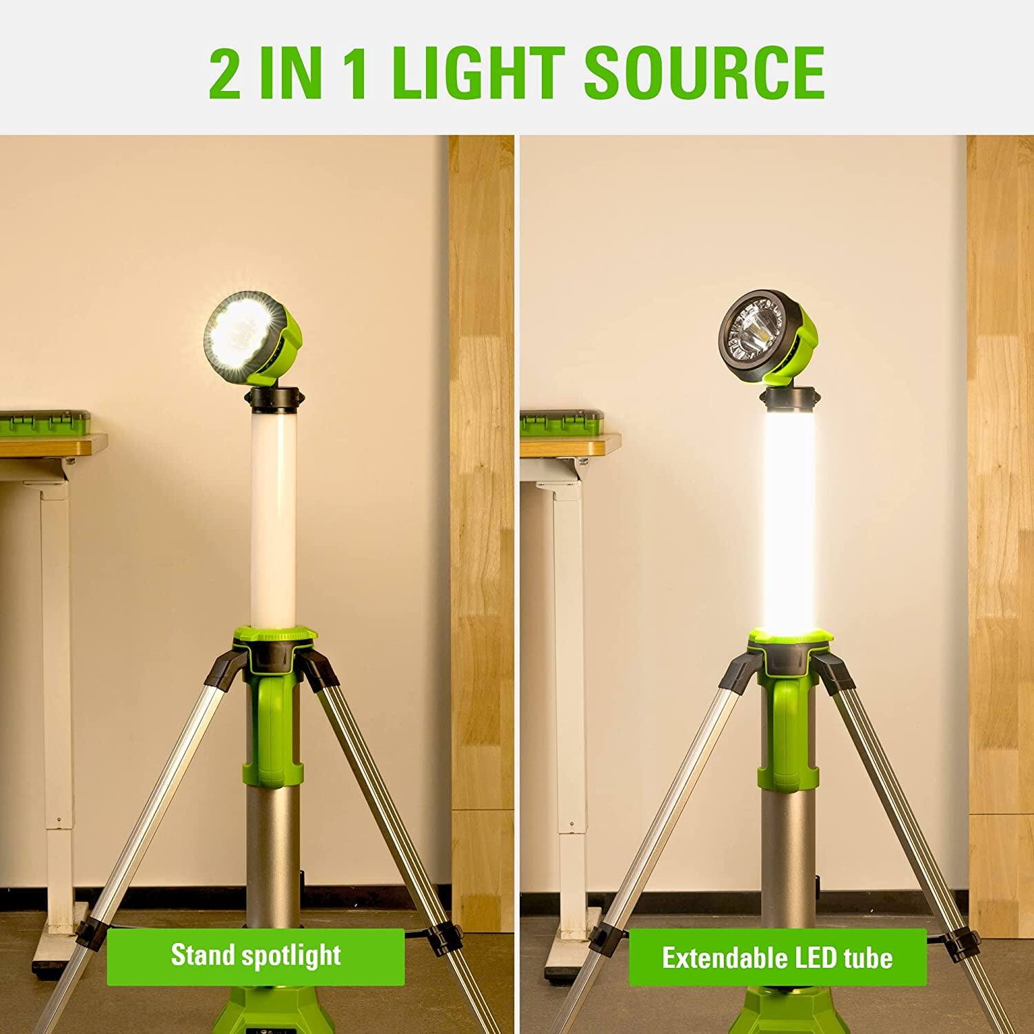 2 IN 1 LIGHT SOURCE

Stand spotlight

Extendable LED tube