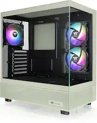 Thermaltake - View 270 Plus TG ARGB Mid Tower E-ATX PC Case - Matcha Green - Front_Zoom