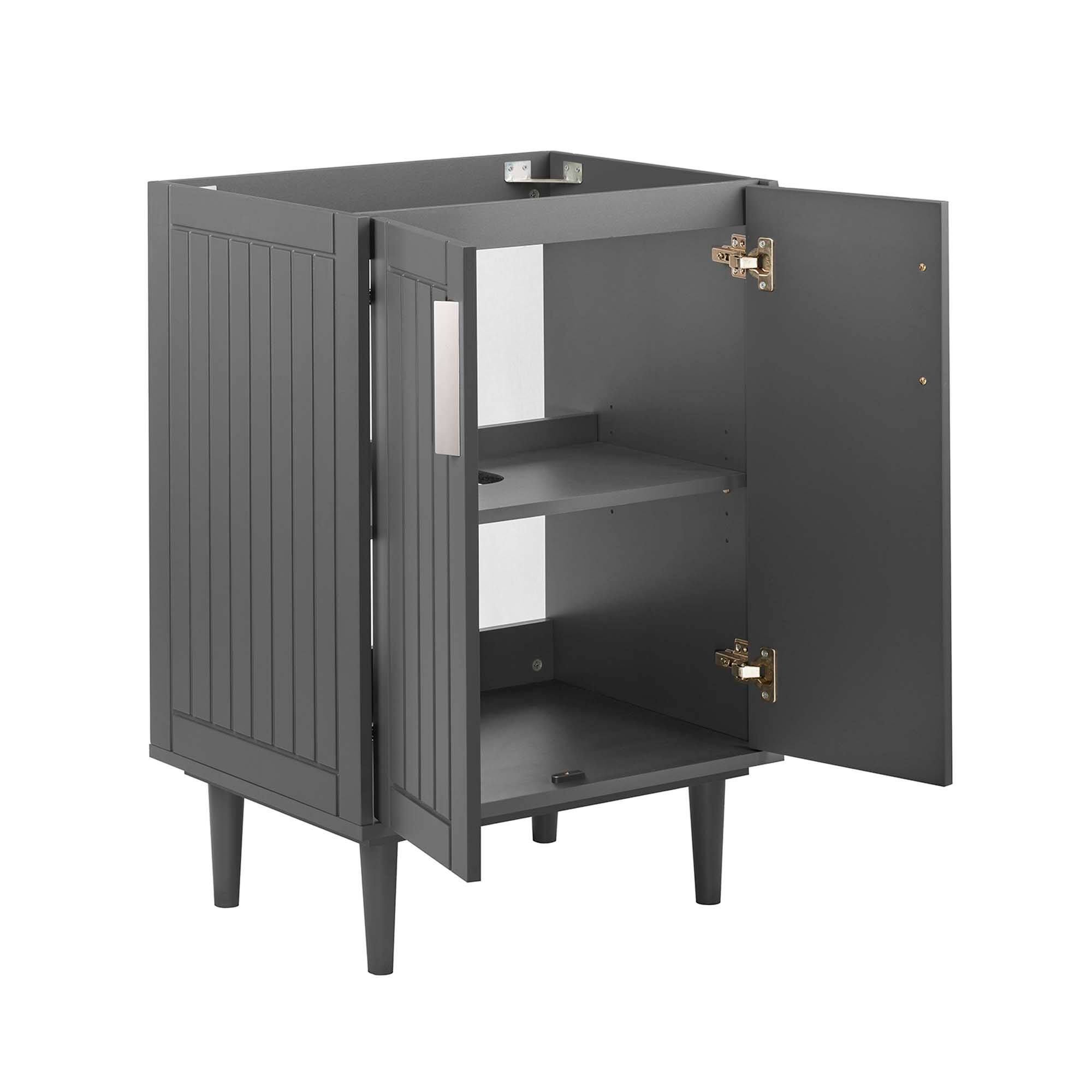 Alt View 4. Modway - Augusta 24" Bathroom Vanity Cabinet (Sink Basin Not Included) by Modway - Gray.