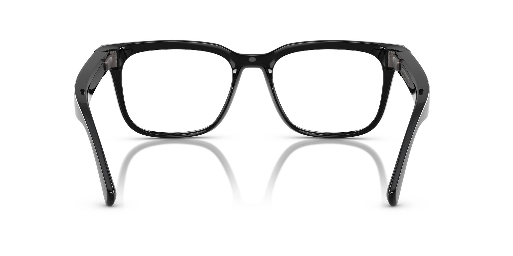 Back. Nuance - Square 56 Audio Glasses - Shiny Black - Transition Lens - SHINY BLACK.