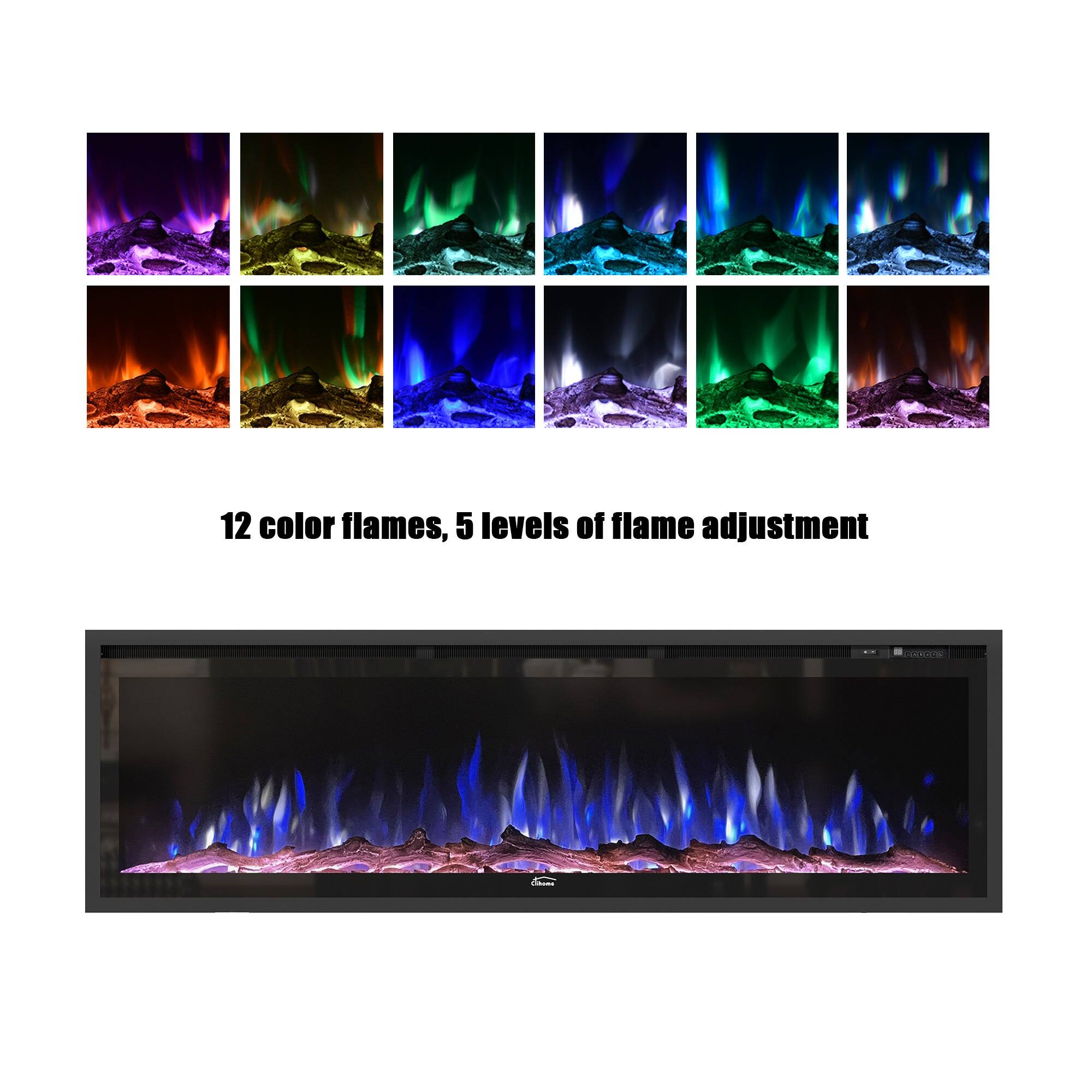 12 color flames, 5 levels of flame adjustment