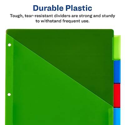 Durable Plastic  
Tough, tear-resistant dividers are strong and sturdy to withstand frequent use.