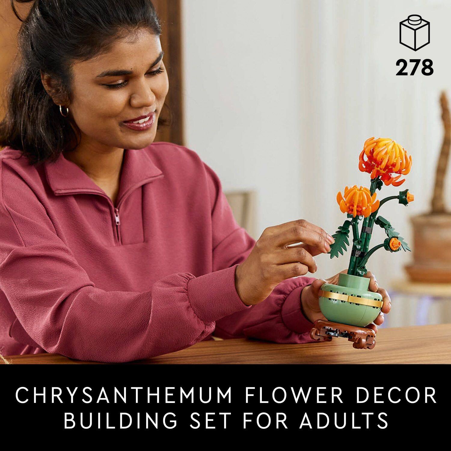 278 CHRYSANTHEMUM FLOWER DECOR BUILDING SET FOR ADULTS
