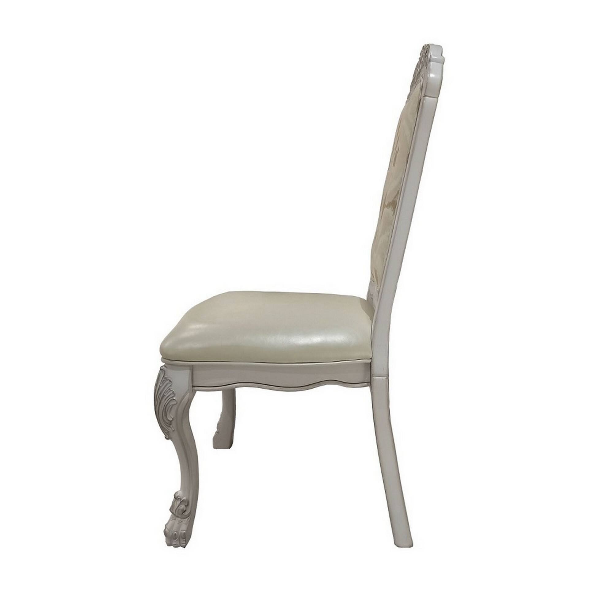 Alt View 2. Manhattan Lane - Aurora 23 Inch Set of 2 Classic Side Dining Chairs - White.
