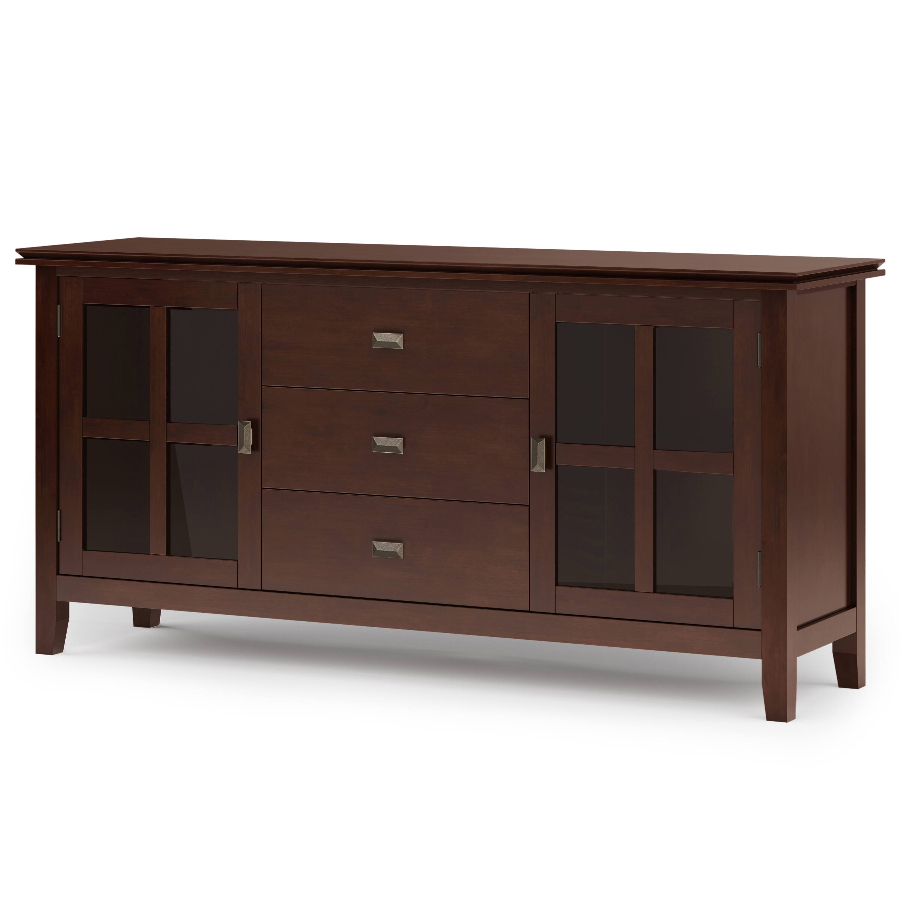 Angle. Simpli Home - Artisan Large Sideboard Buffet - Russet Brown.