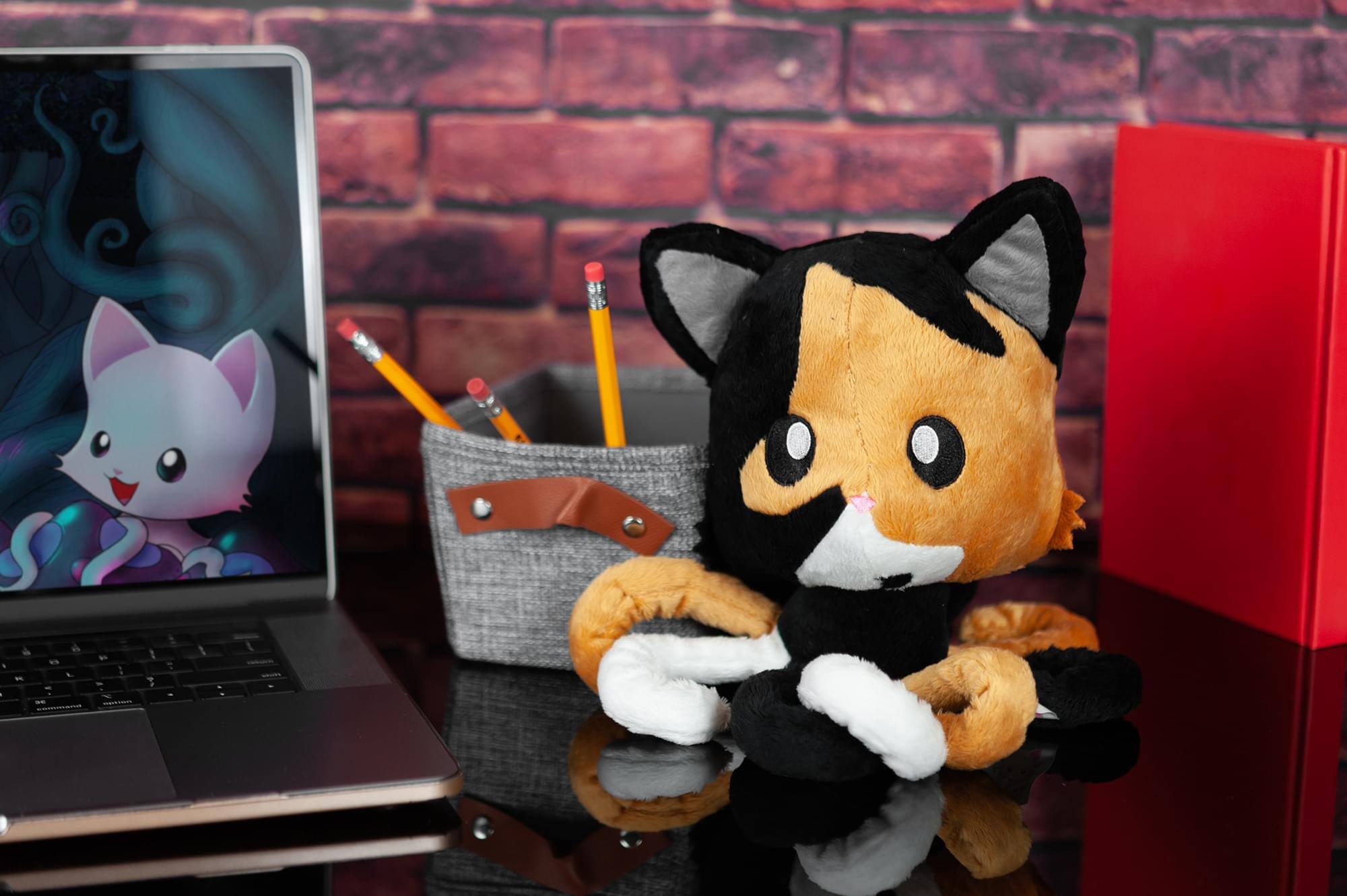 Alt View 3. Tentacle Kitty - Tentacle Kitty 8 Inch Plush Calico - Multi-Color.