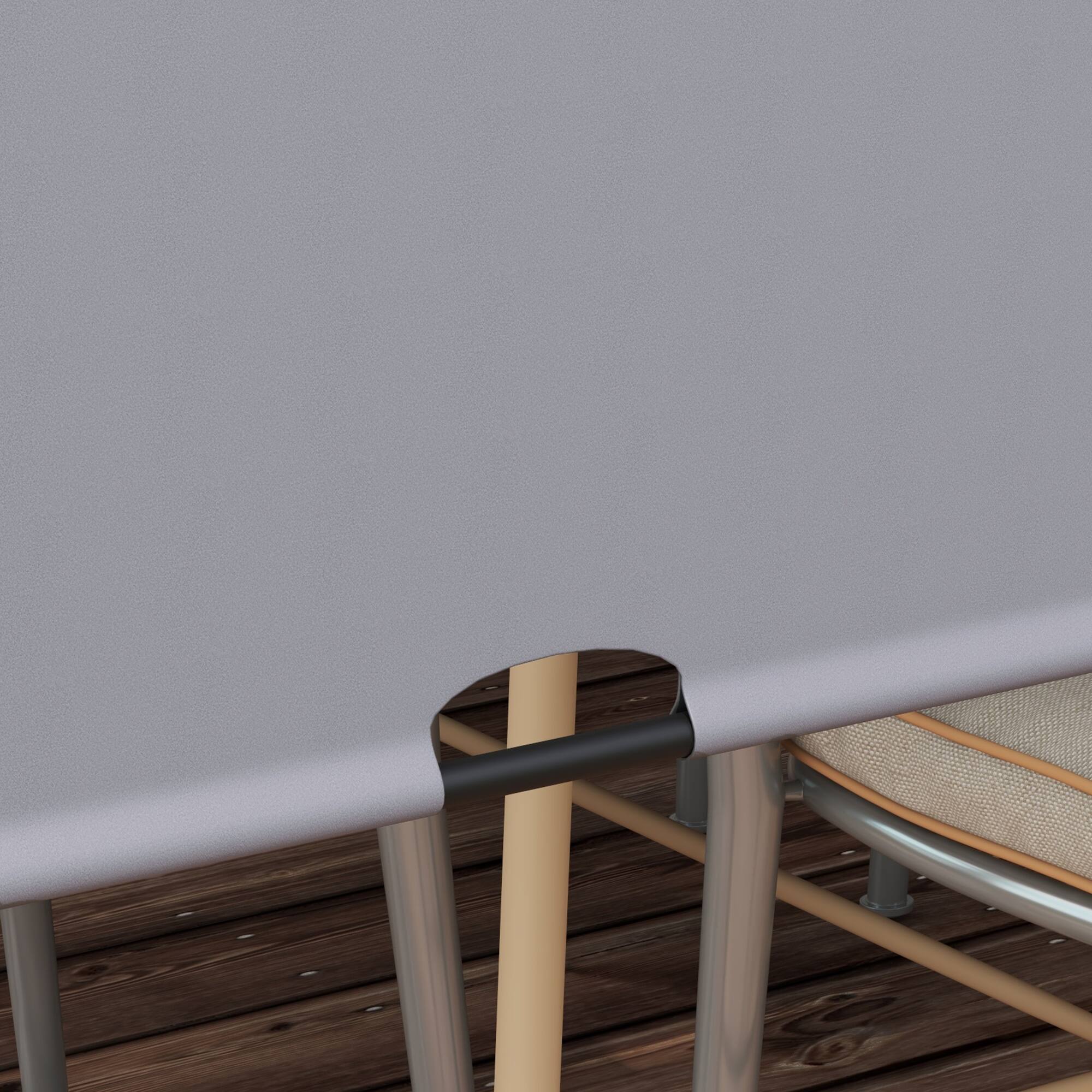 Alt View 4. Outsunny - 12' x 10' Outdoor Retractable Pergola Canopy with Sun Shade Unique Design Canopy Patio Metal Shelter - Gray.