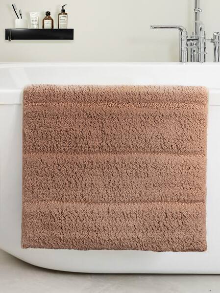 Left. GAURI KOHLI - Riga Bath Mat - Taupe.