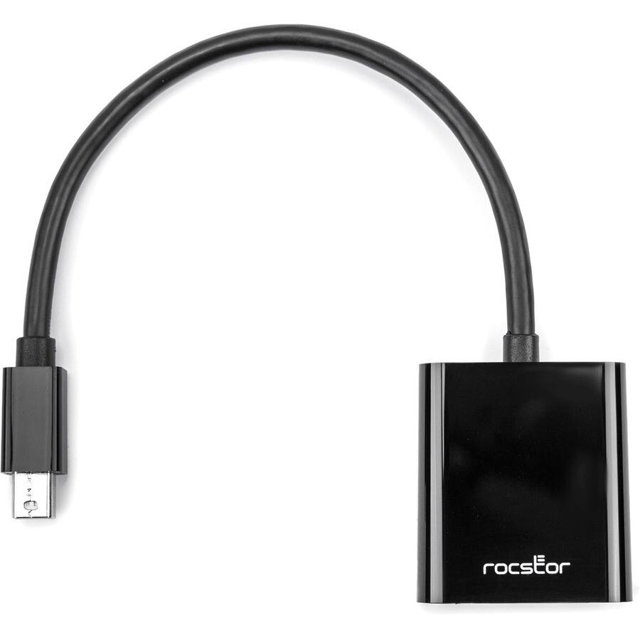 Alt View 1. Rocstor - Rocstor Premium Mini DisplayPort to VGA Video Adapter - M/F - For connecting a VGA display to a Mini DisplayPort on a - Black.