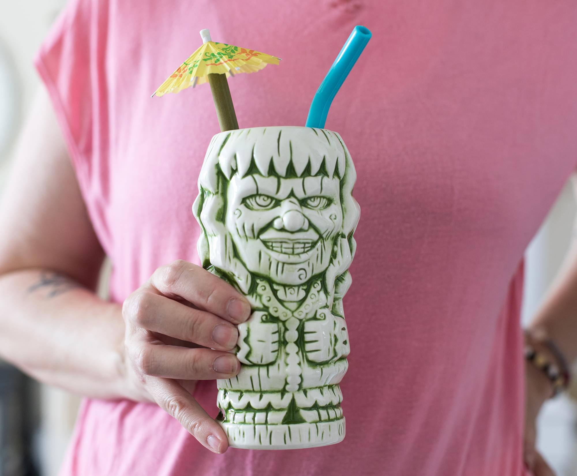 Alt View 4. ThinkGeek - Geeki Tikis The Exorcist Regan Mug | Ceramic Tiki Style Cup | Holds 18 Ounces - White.