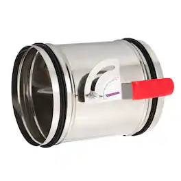 Unique Bargains - 6 Inch HVAC Duct Manual Volume Backdraft Damper, Adjustable Airflow Ducting Branch Vent Damper with Silicone Seal - Silver