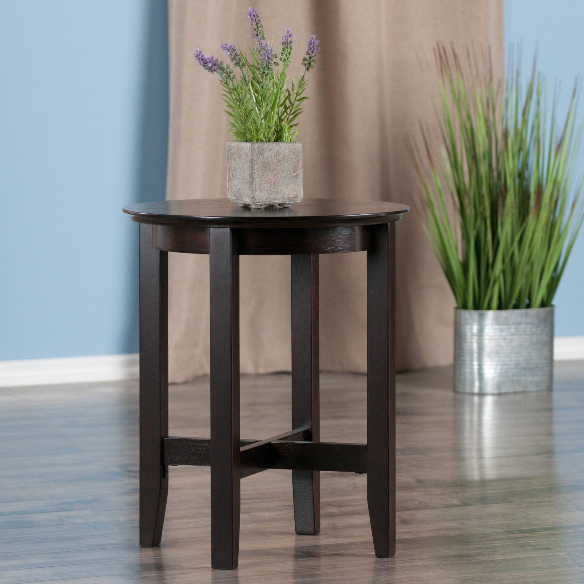 Winsome Wood Toby Round Accent End Table Espresso - Best Buy