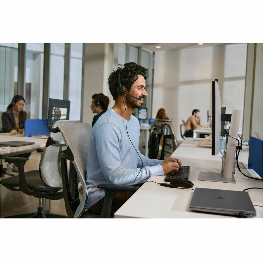 Alt View 4. Poly - Poly Mission 425 Stereo USB Wired Headset - Microsoft Teams Certification - Stereo - USB, USB Type A, USB Type C - Wired - Black.