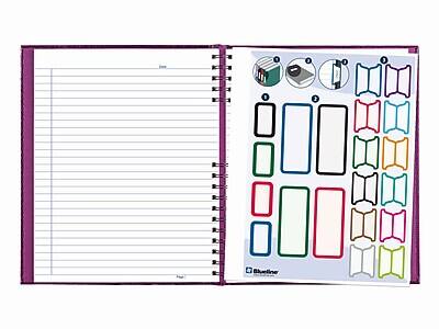 Alt View 4. Blueline - Blueline NotePro Hardcover Executive Journal, 8.5" x 10.75", Wide-Ruled, Grape, 200 Pages (A10200.RAS) - Purple.