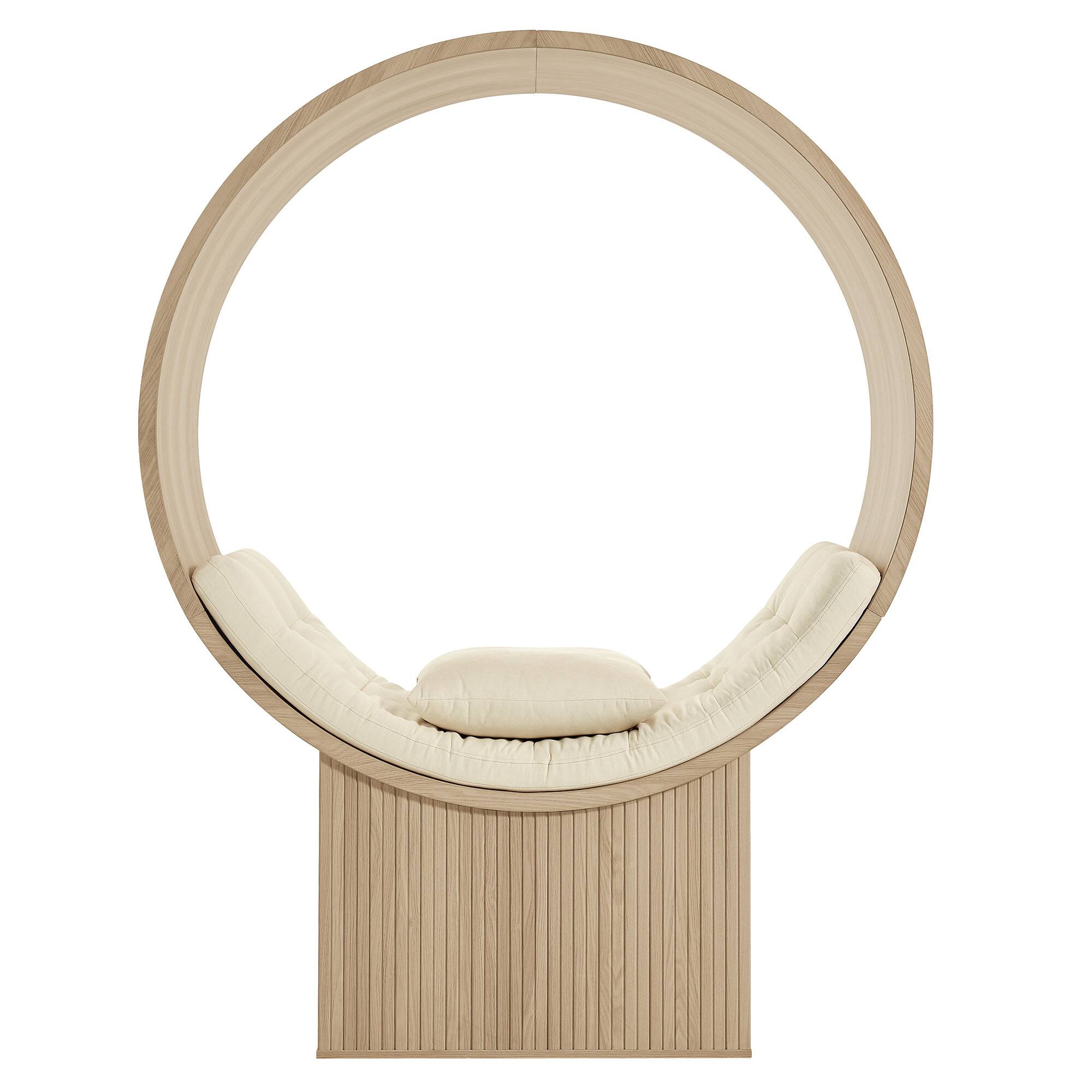 Aperture Round Alcove Accent Chair by Modway Natural Ivory - Best Buy
