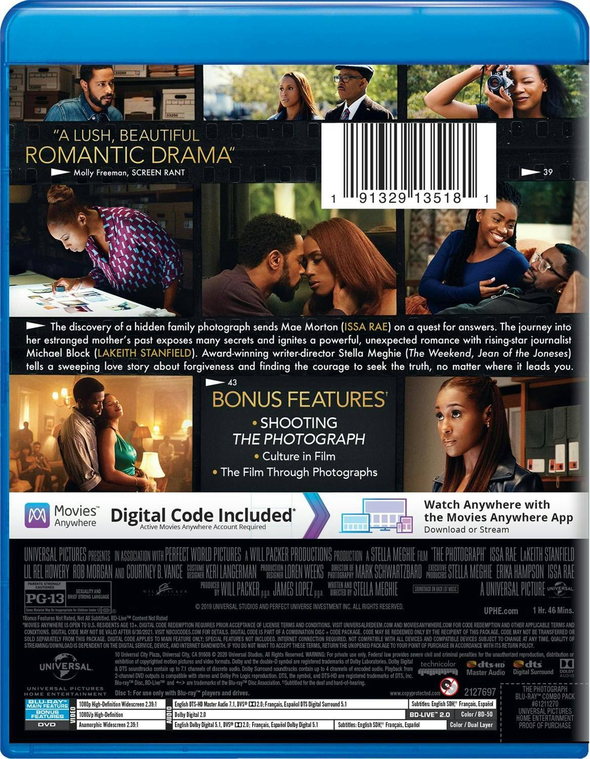 Back. The Photograph (DVD + Digital) [Blu-ray].