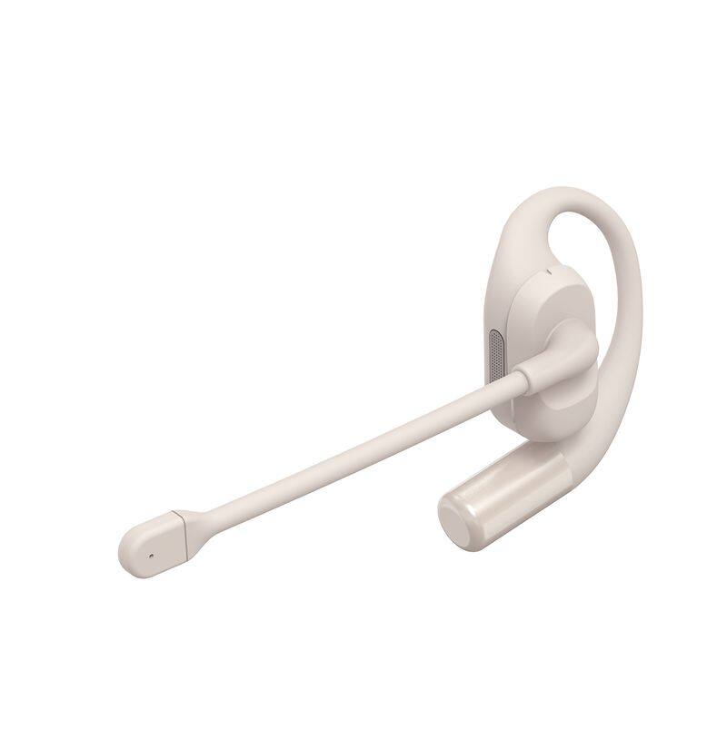 Alt View 1. Emerson - Emerson NoiseZero Open-Ear Earphones, Smart AI Mic Cancelling 99.999% Noise Max Privacy, Wireless Bluetooth IPX4 (White) - White.