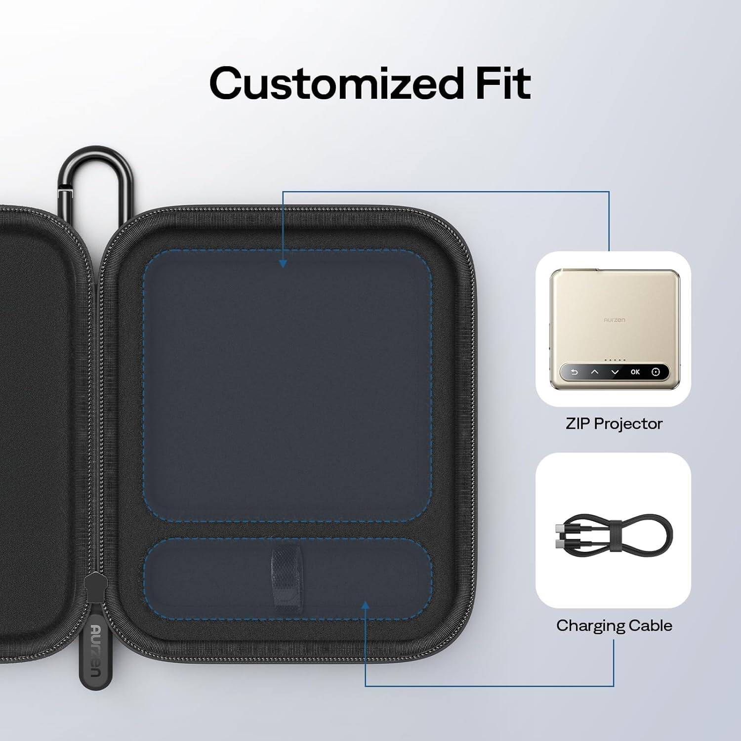 Customized Fit

- ZIP Projector
- Charging Cable