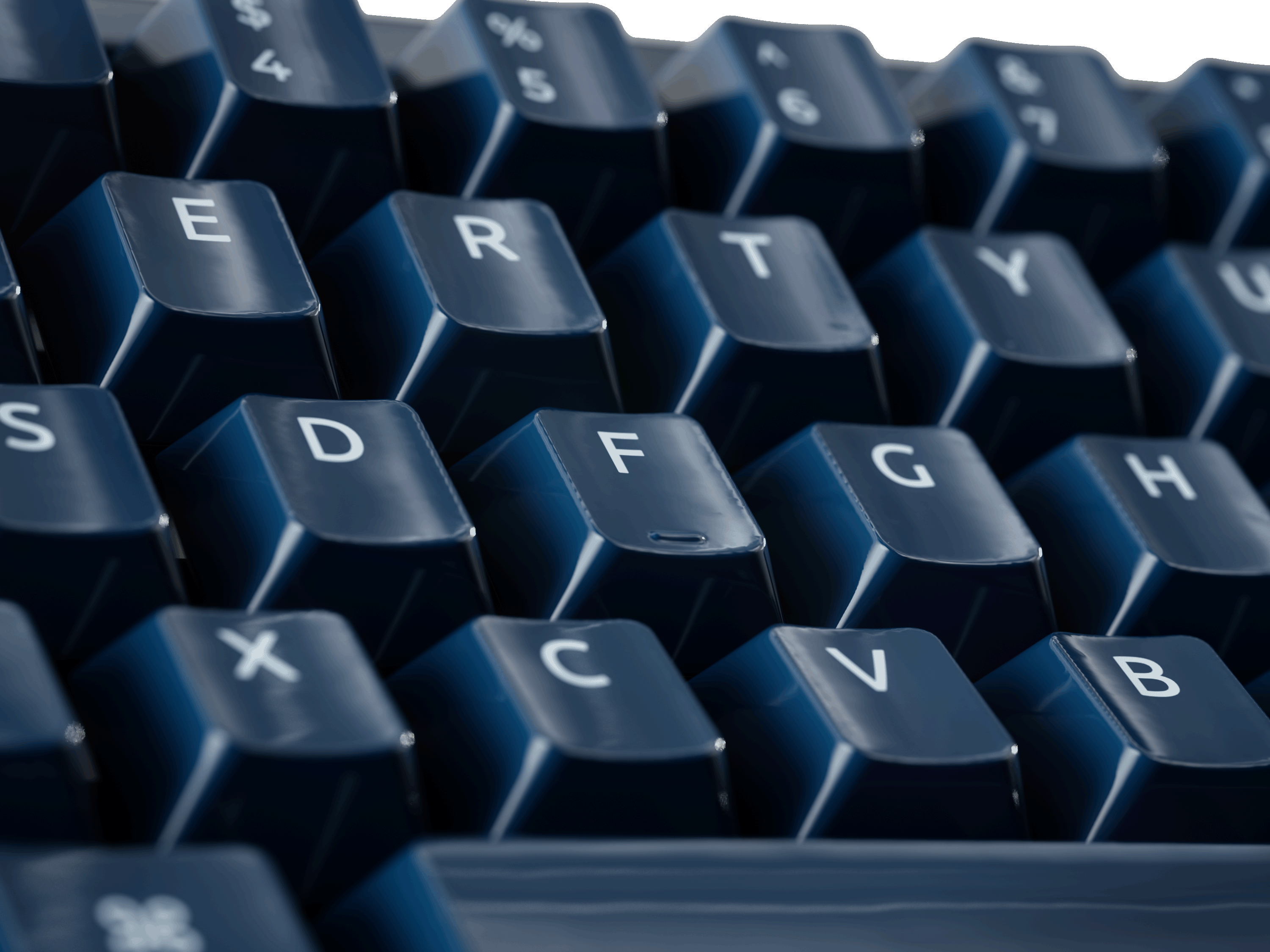 Alt View 1. Keychron - Q16 HE 8K 65% Wired Magnetic Switch Gaming Keyboard with Ceramic Body and Keycaps - Navy-blue.