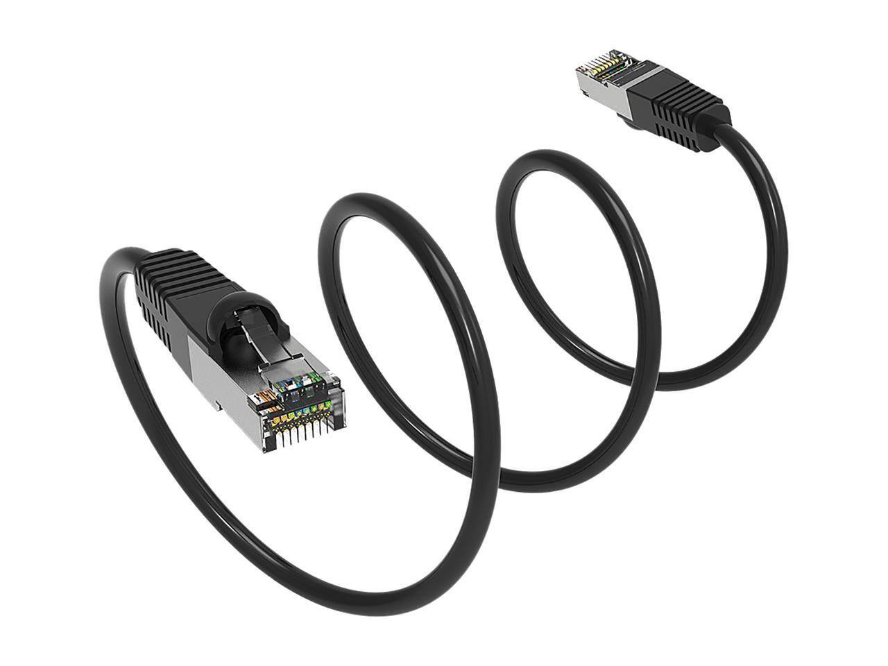 Alt View 2. Nippon Labs - Nippon Labs Cat7 Shielded 600MHz 6ft Gigabit LAN Cable, Black.