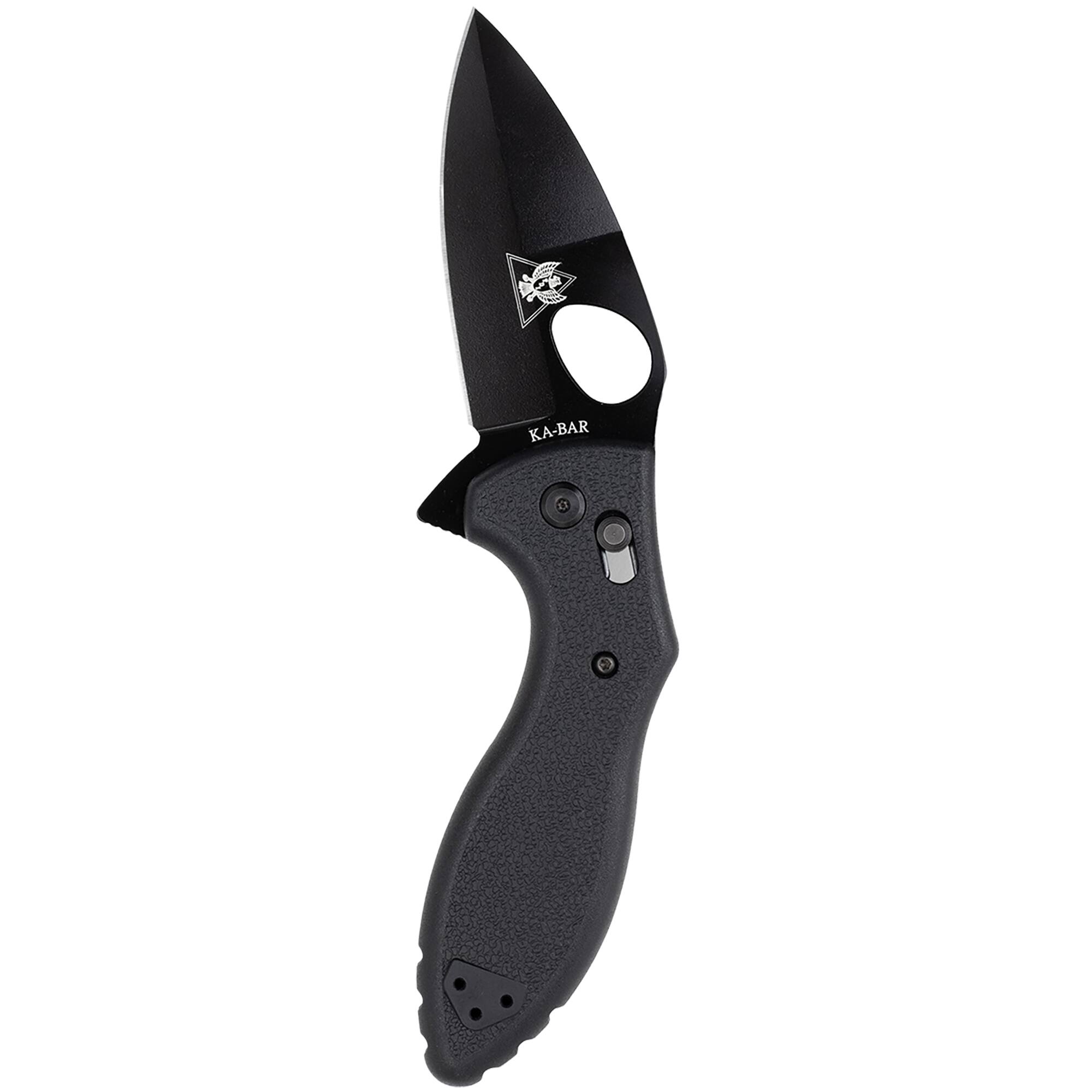 Front. KA-BAR - KA-BAR 3" Blade TDI Flipper Folder Knife - Black - Black.